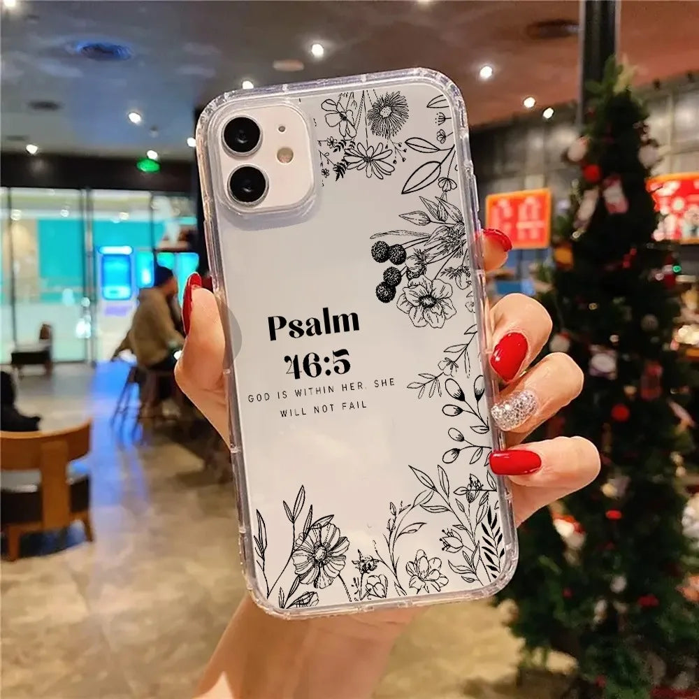 Poetic Flower Transparent Phone Case