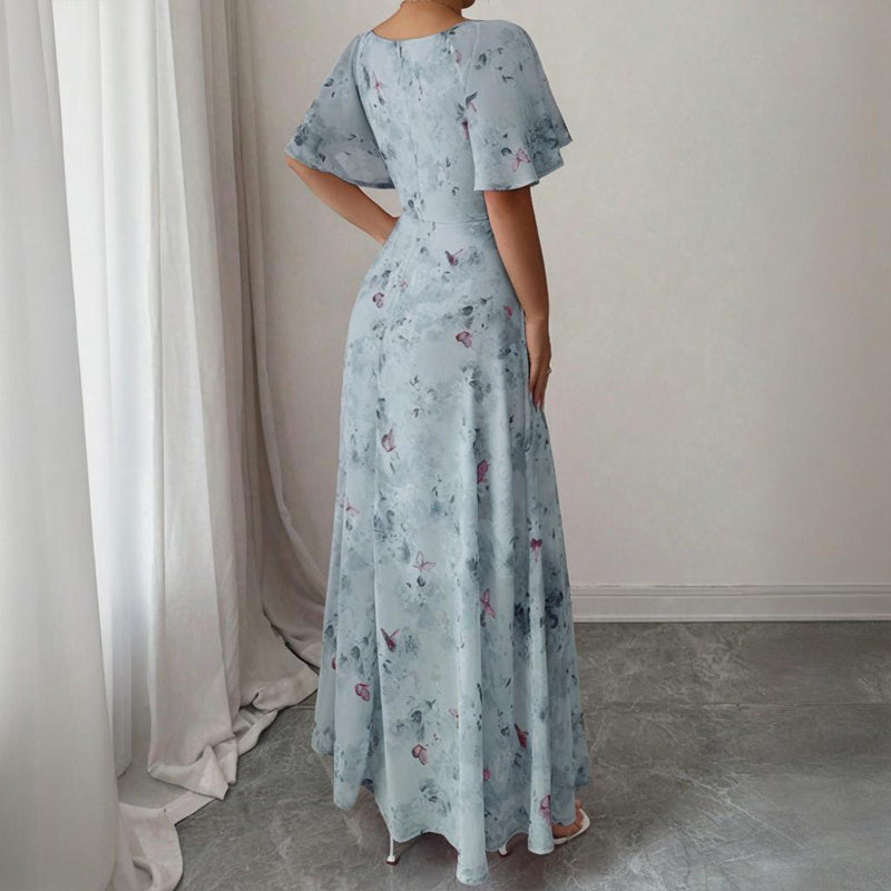 Women's Butterfly Print Maxi Dress