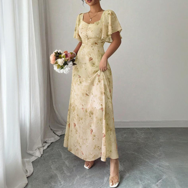Women's Butterfly Print Maxi Dress