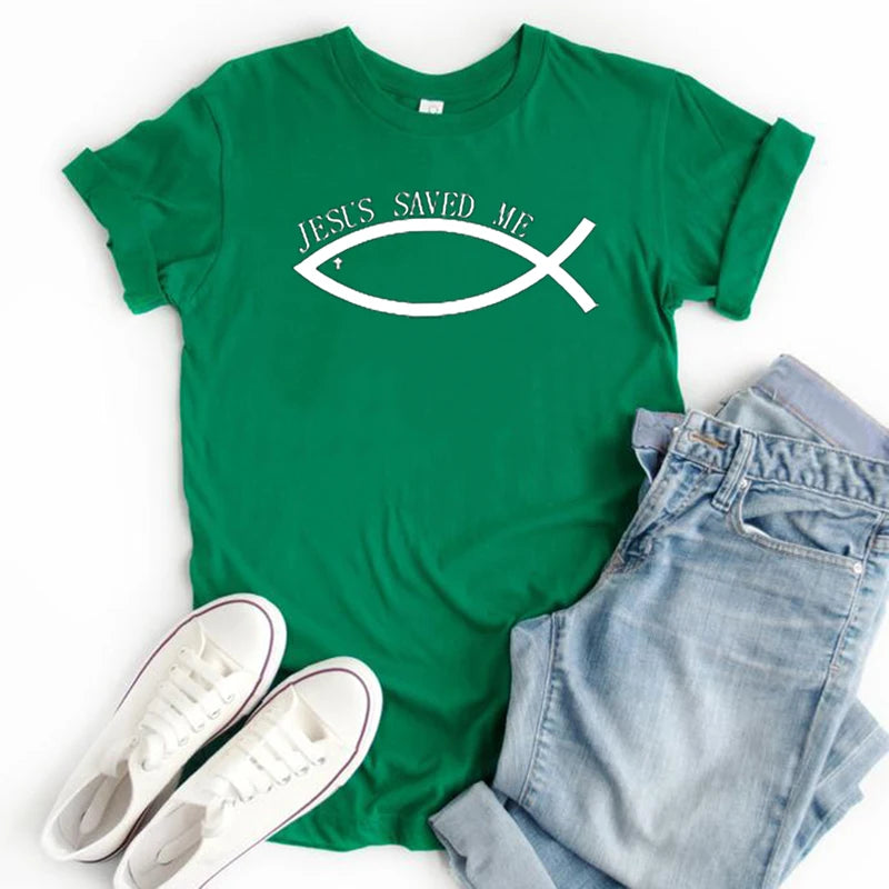 Jesus Saved Me Woman Tshirts
