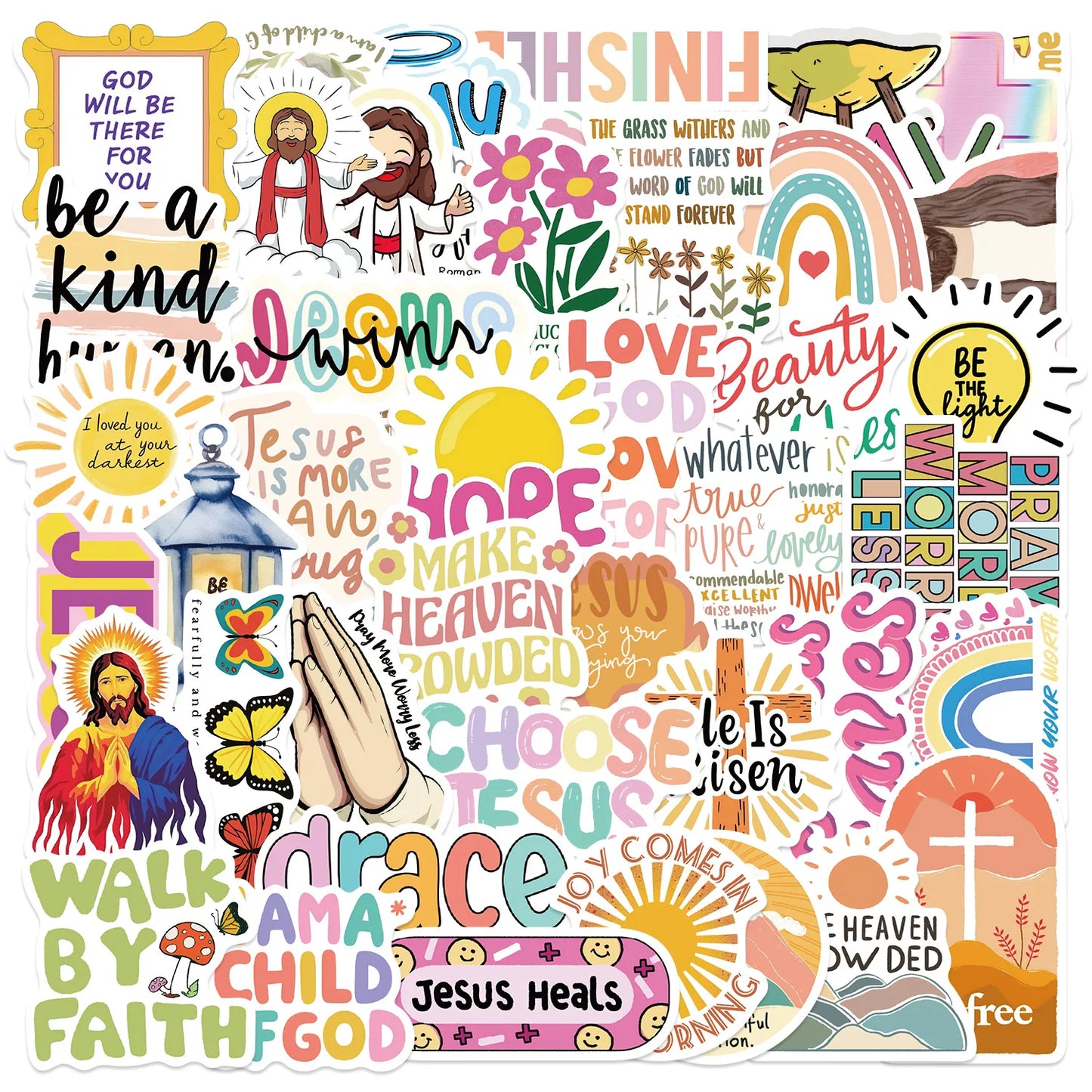 10/50PCS Christian Stickers