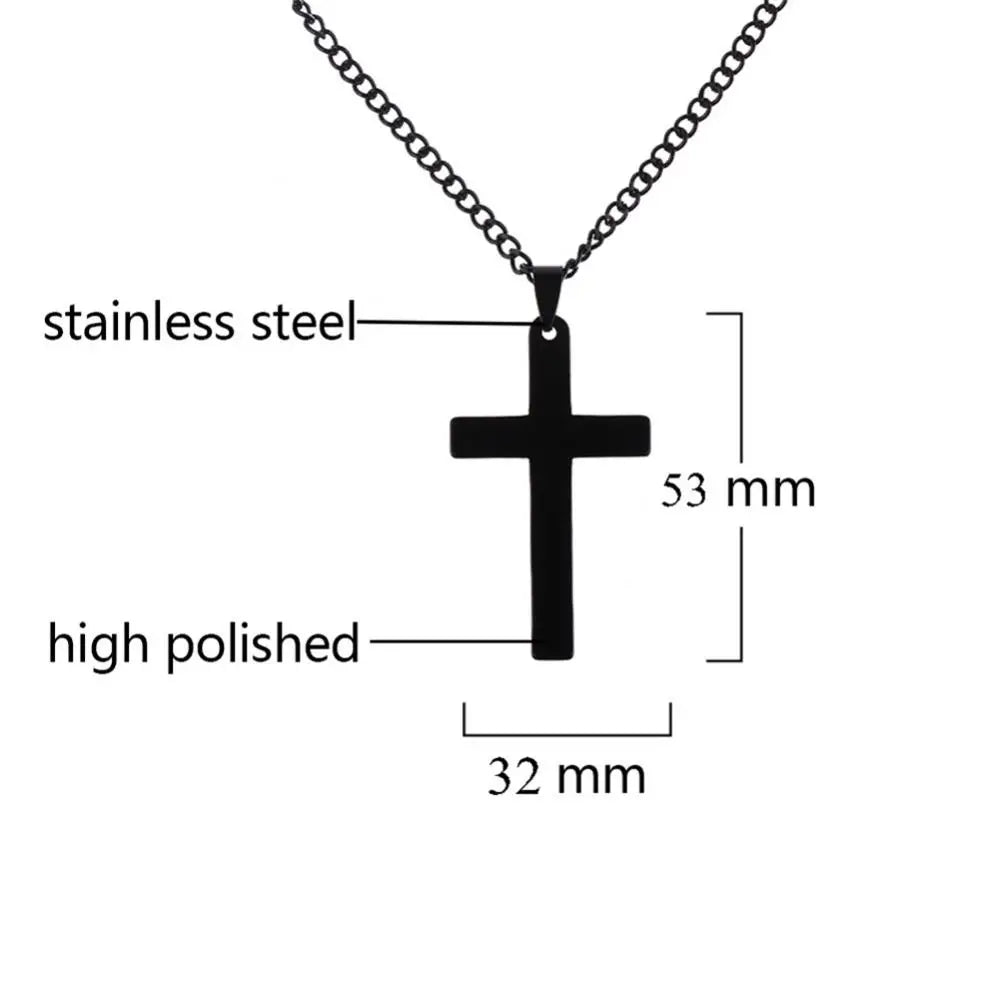 Fashion Necklace for Men Simple Cross Pendant