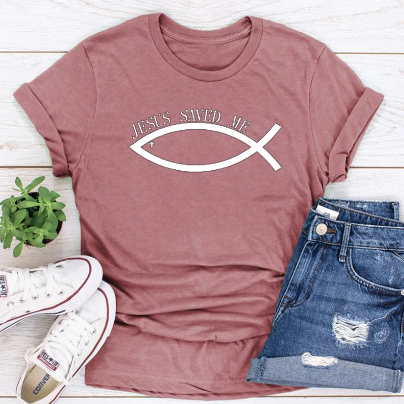 Jesus Saved Me Woman Tshirts