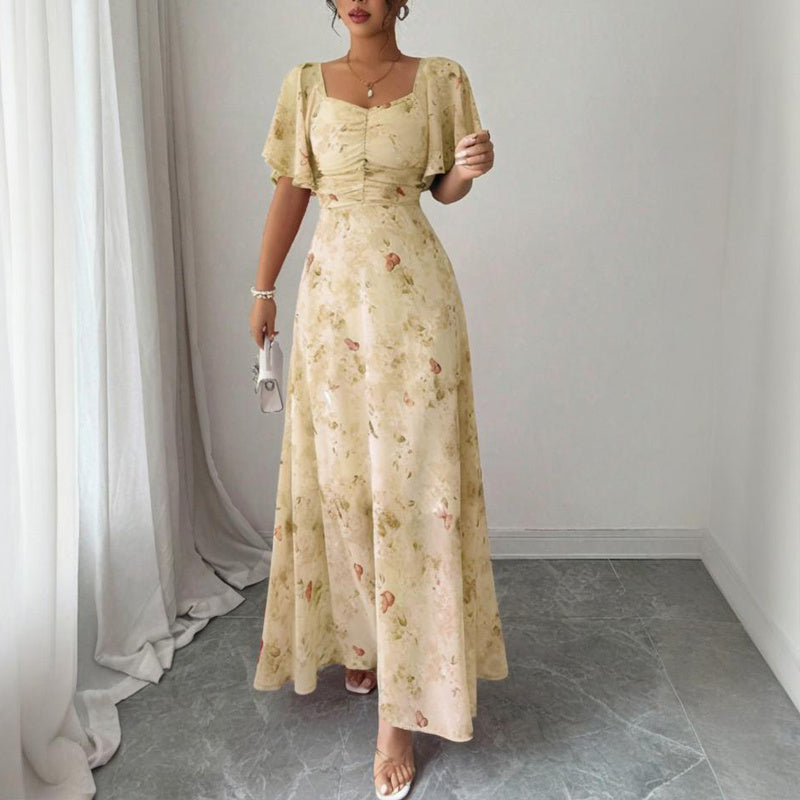 Women's Butterfly Print Maxi Dress