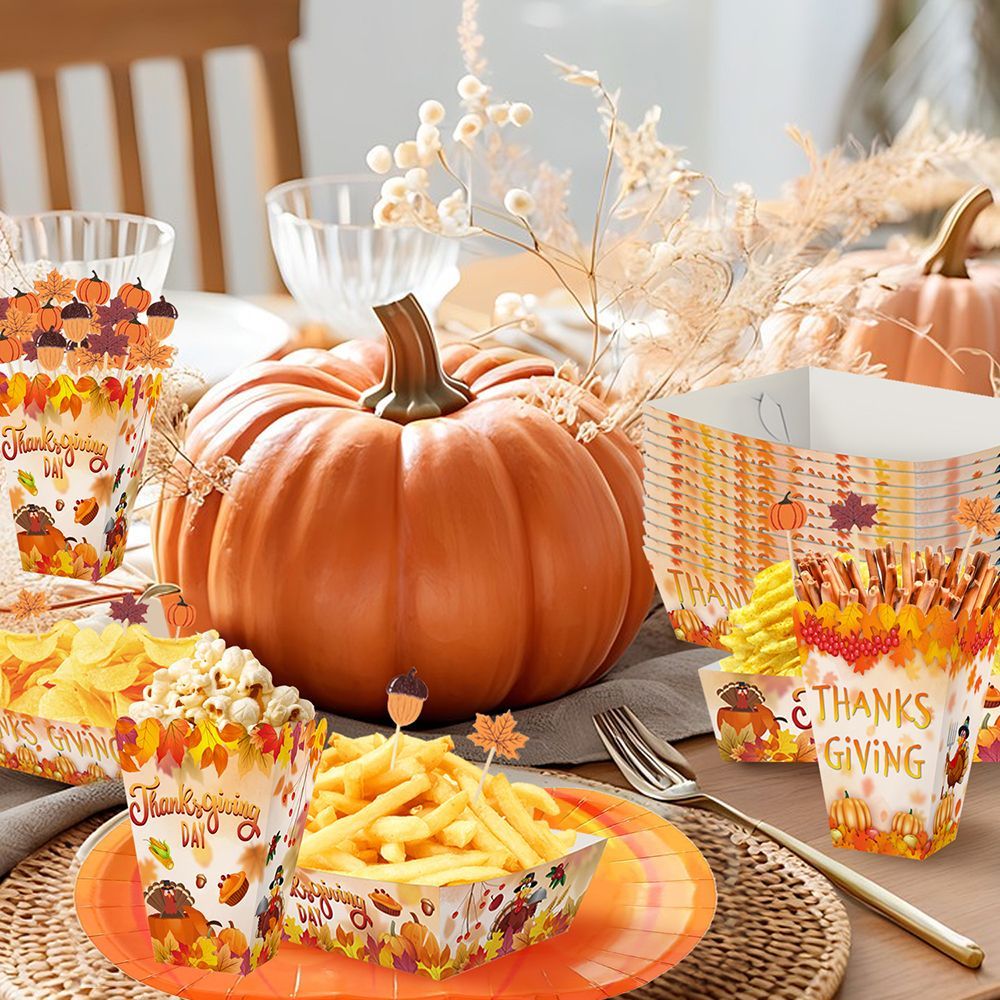134 Pcs Thanksgiving Party Tableware Set