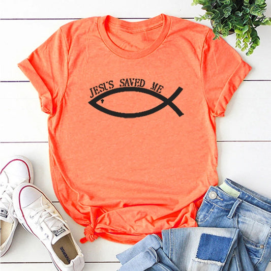 Jesus Saved Me Woman Tshirts