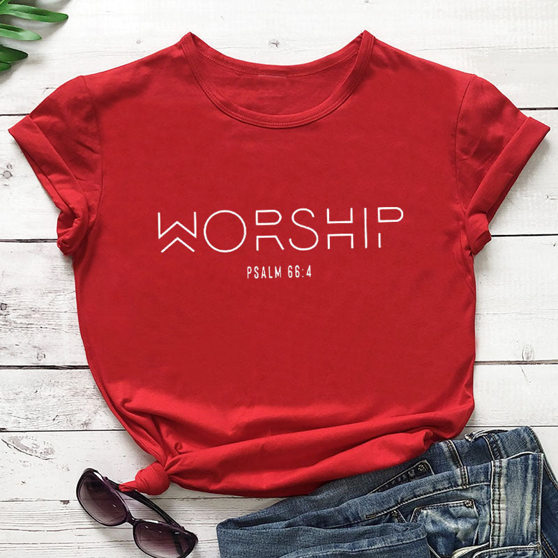 Worship Psalm 66:4 Woman's T-Shirt