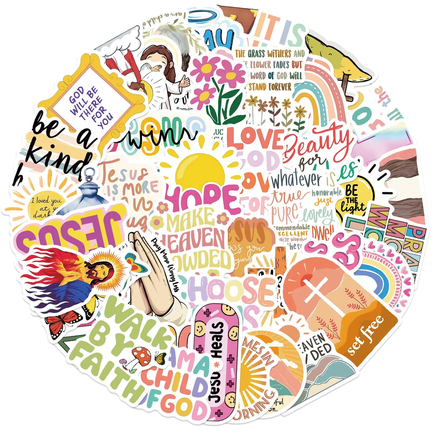 10/50PCS Christian Stickers
