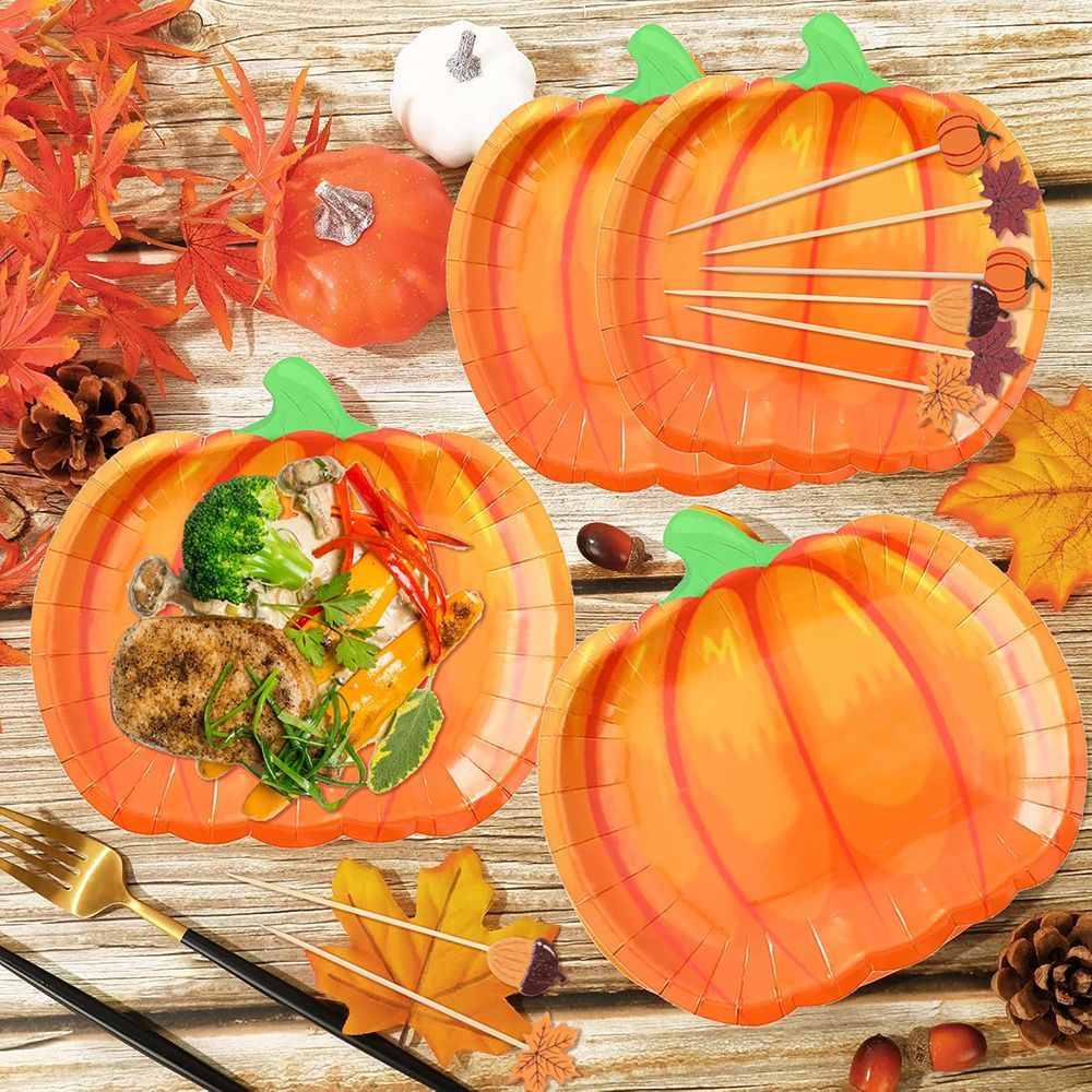 134 Pcs Thanksgiving Party Tableware Set
