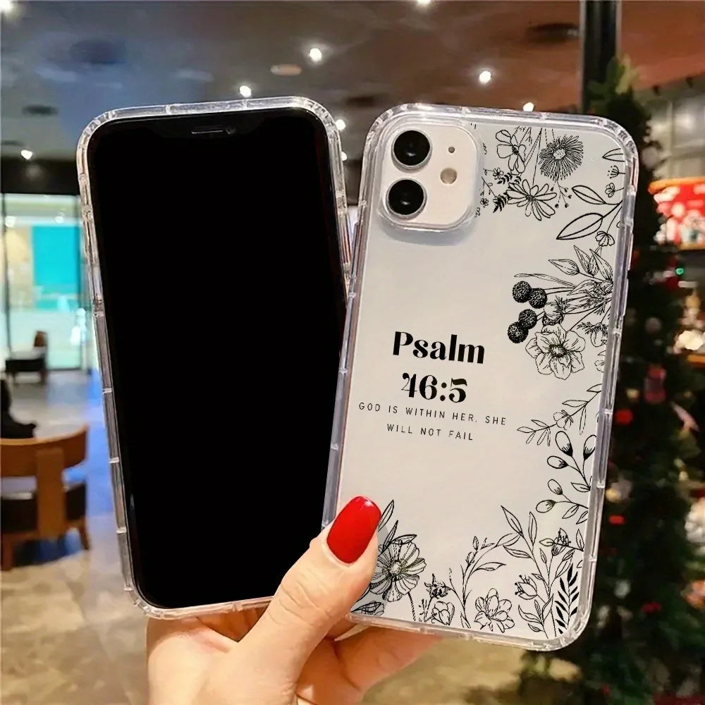 Poetic Flower Transparent Phone Case