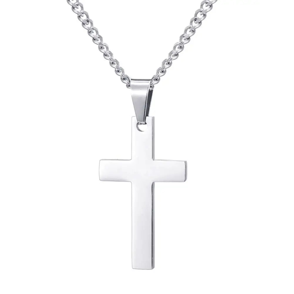 Fashion Necklace for Men Simple Cross Pendant