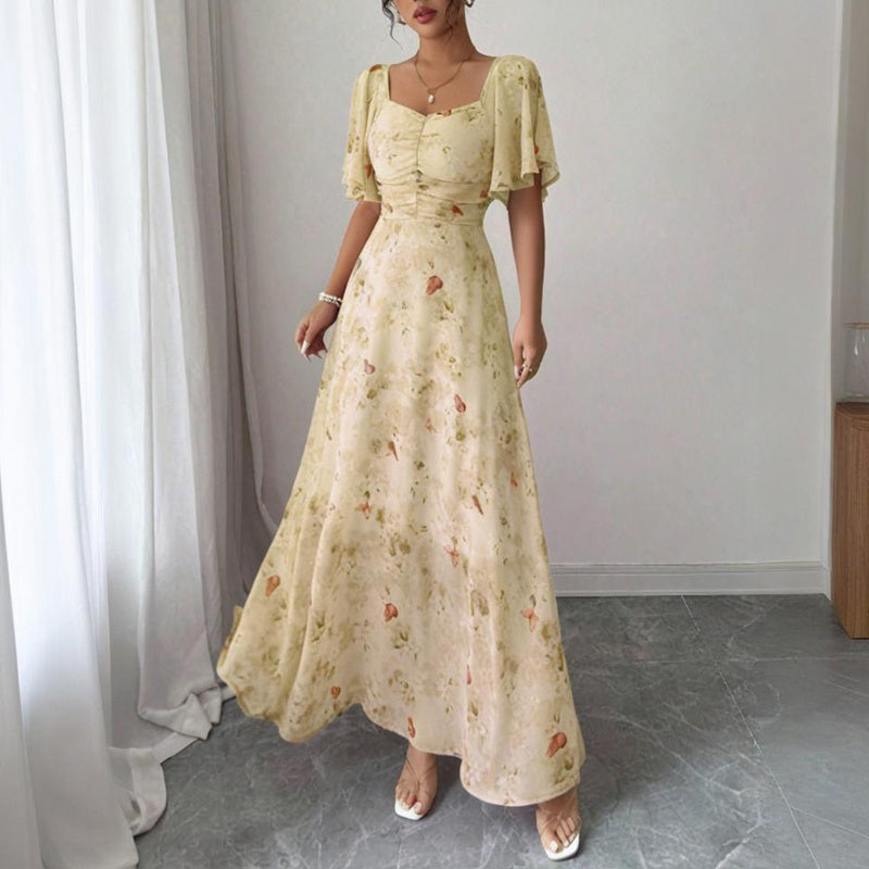 Women's Butterfly Print Maxi Dress