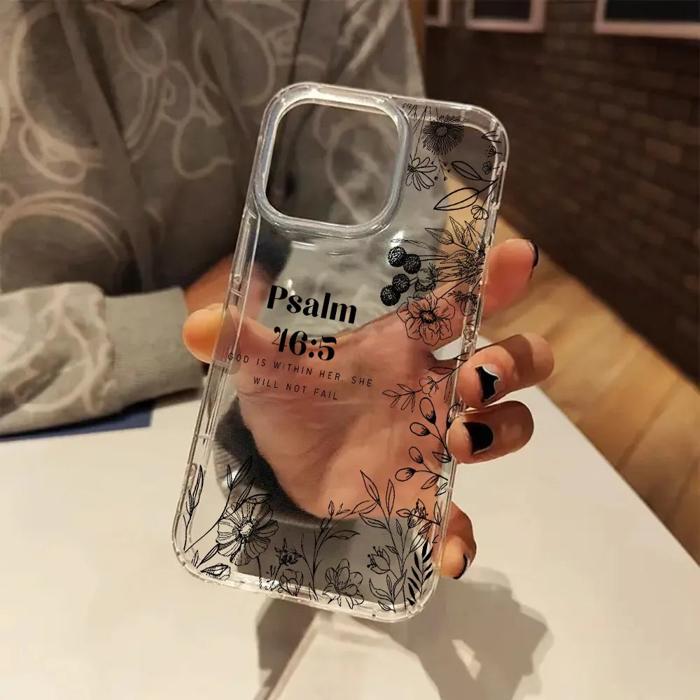 Poetic Flower Transparent Phone Case