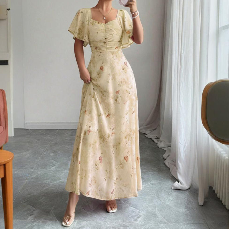 Women's Butterfly Print Maxi Dress