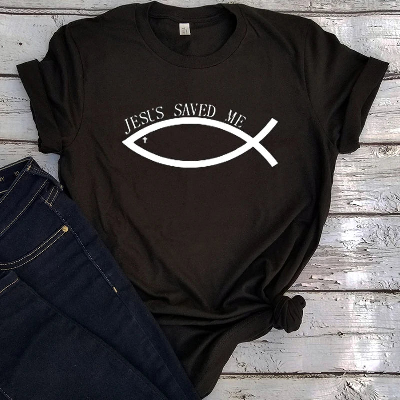 Jesus Saved Me Woman Tshirts