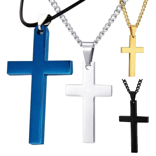 Fashion Necklace for Men Simple Cross Pendant