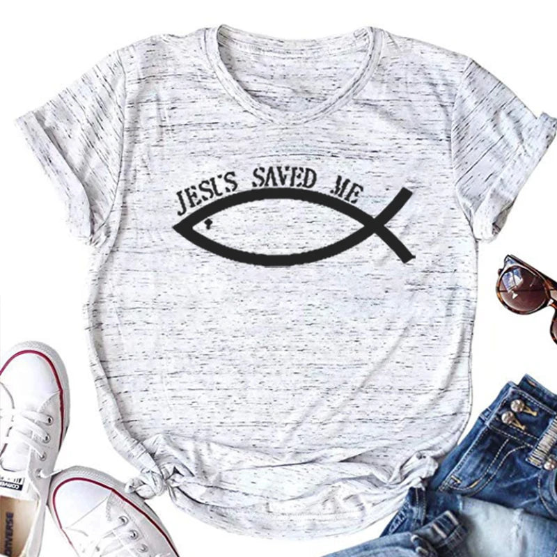 Jesus Saved Me Woman Tshirts