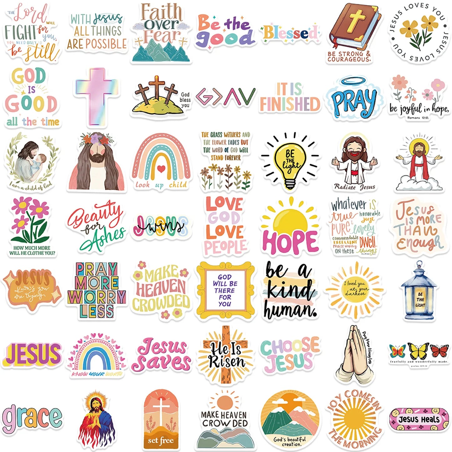10/50PCS Christian Stickers