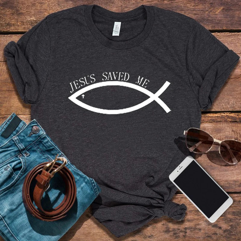 Jesus Saved Me Woman Tshirts