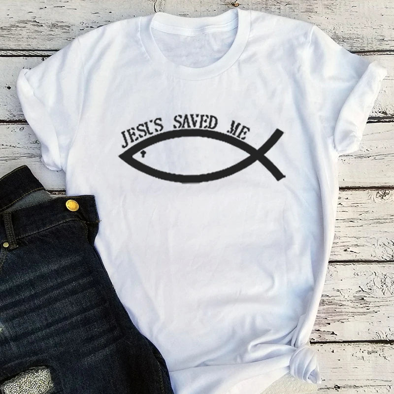 Jesus Saved Me Woman Tshirts